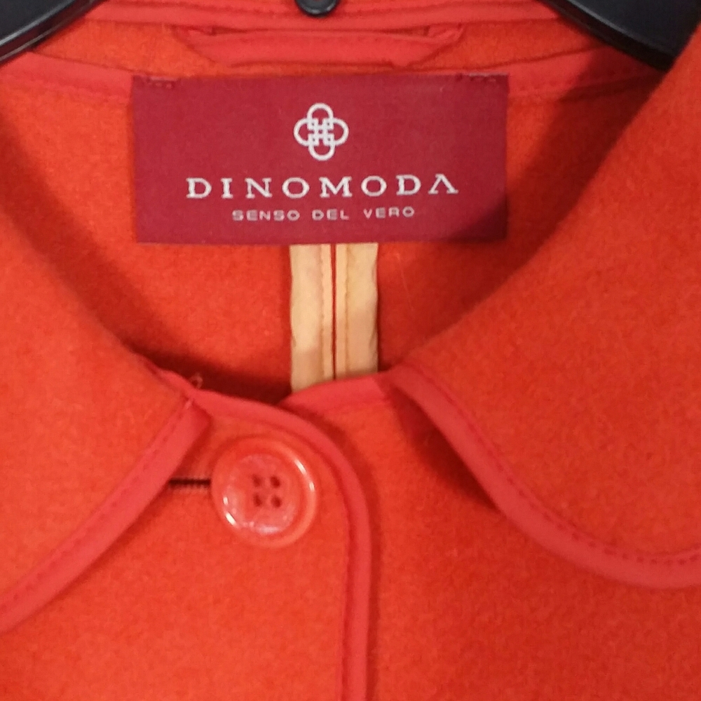 Dinomoda vintage wool orange light jacket - Picture 2 of 7
